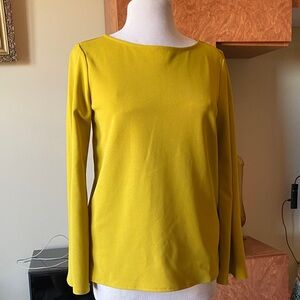 Ann Taylor Vibrant Yellow Long Sleeve Top